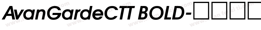 AvanGardeCTT BOLD字体转换